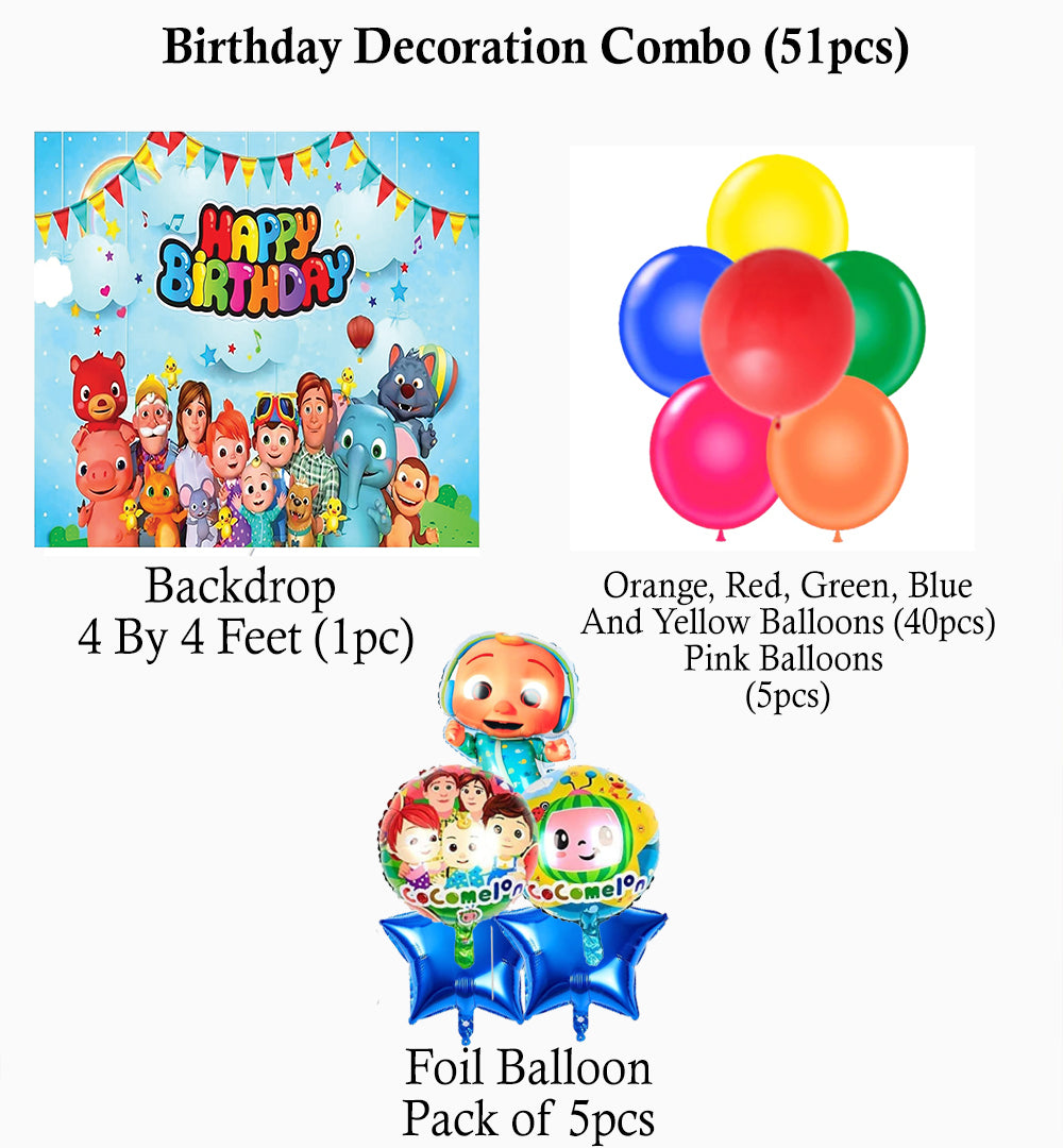 Cocomelon Theme Party Complete Set for Decoration