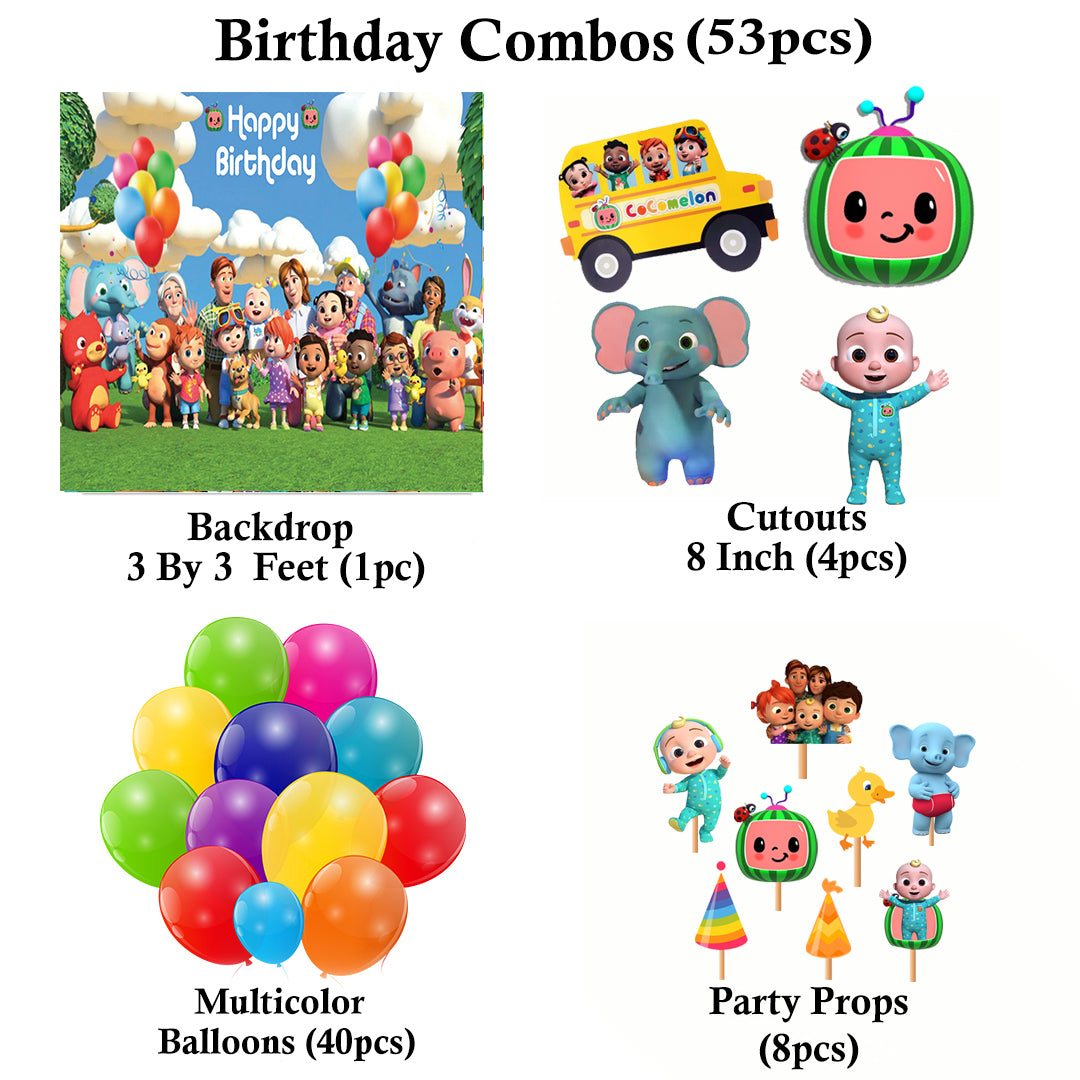 Cocomelon Theme Party Complete Set for Decoration