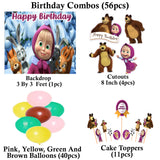 Masha and The Bear Theme Party Complete Set for Decoration