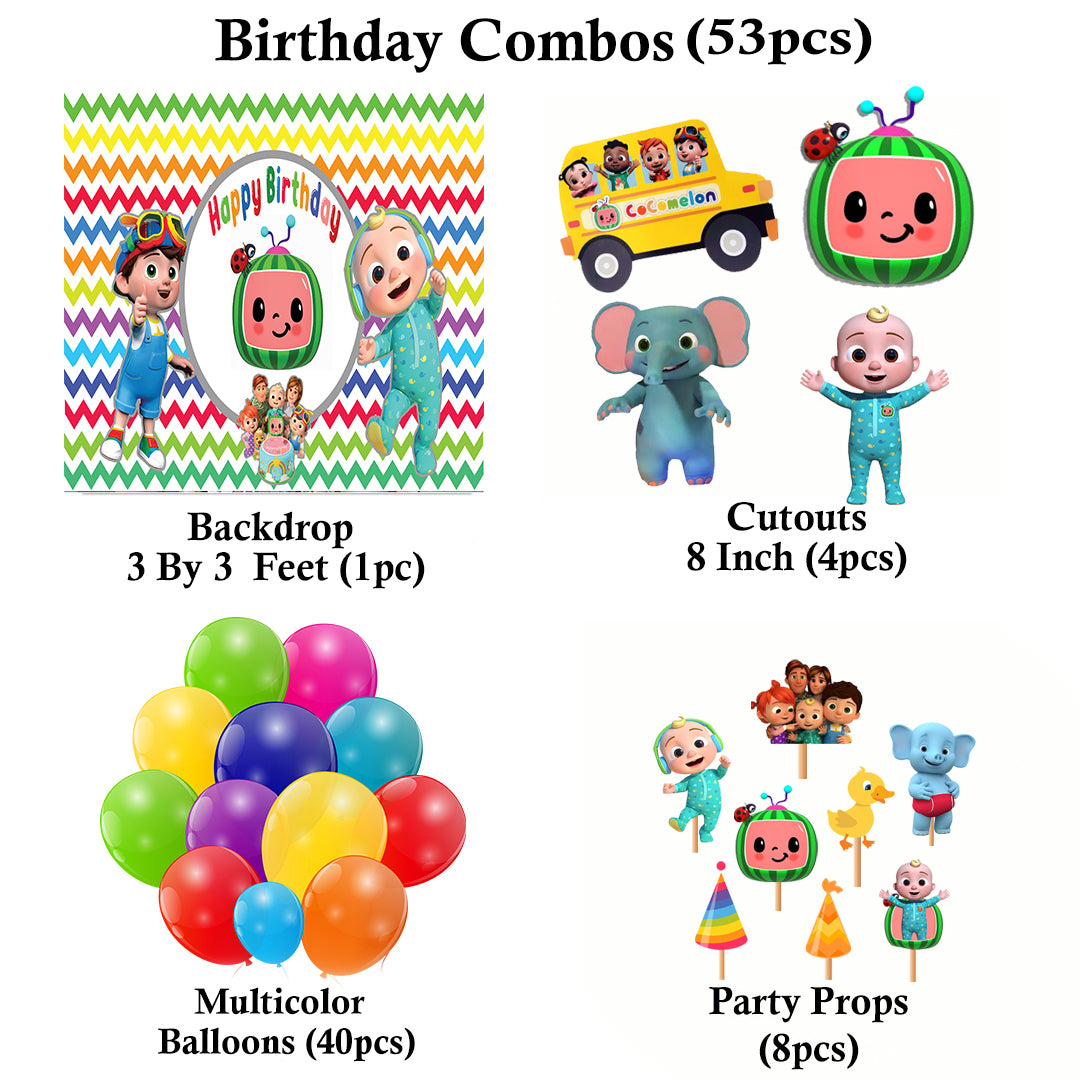Cocomelon Theme Party Complete Set for Decoration