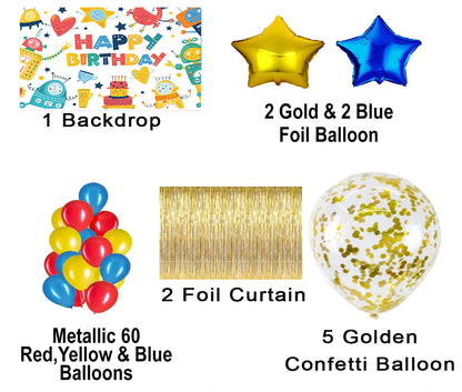 Robot Theme Birthday Party Decorations Complete Set
