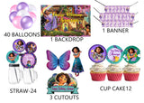 Encanto Theme Birthday Party Combo Kit with Backdrop & Decorations
