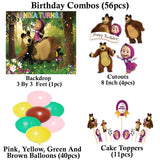 Masha and The Bear Theme Party Complete Set for Decoration