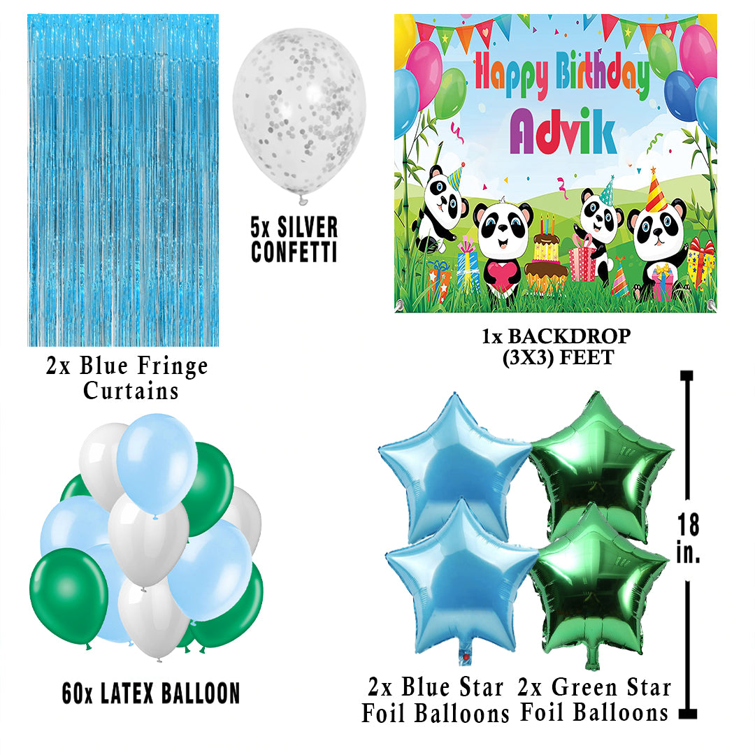 Panda Theme Birthday Party Decorations Complete Set