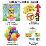 Wheels on the Bus Theme Party Complete Set for Decoration