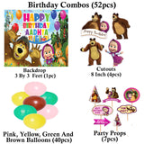 Masha and The Bear Theme Party Complete Set for Decoration