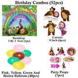 Masha and The Bear Theme Party Complete Set for Decoration