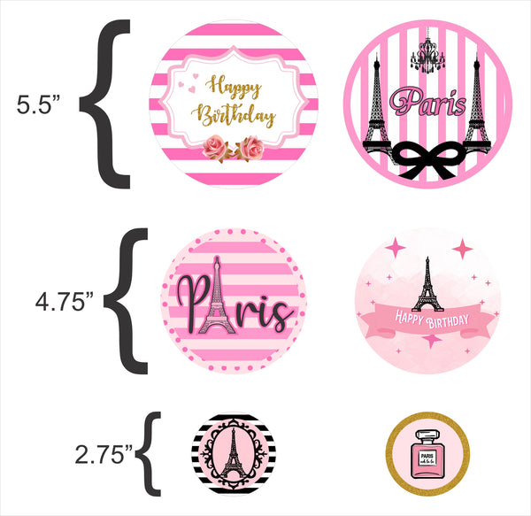 Oh La La Paris Theme Birthday Party Table Confetti