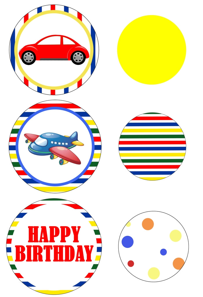 Transport Theme Birthday Party Table Confetti