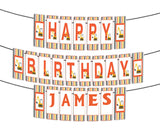 Personalized Construction Banner For Birthday Decoration I Happy Birthday Banner