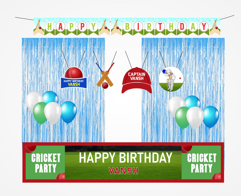 Cricket Theme Birthday Party Decoration Kit