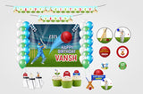 Cricket Theme Birthday Party Combo Kit with Backdrop & Decorations