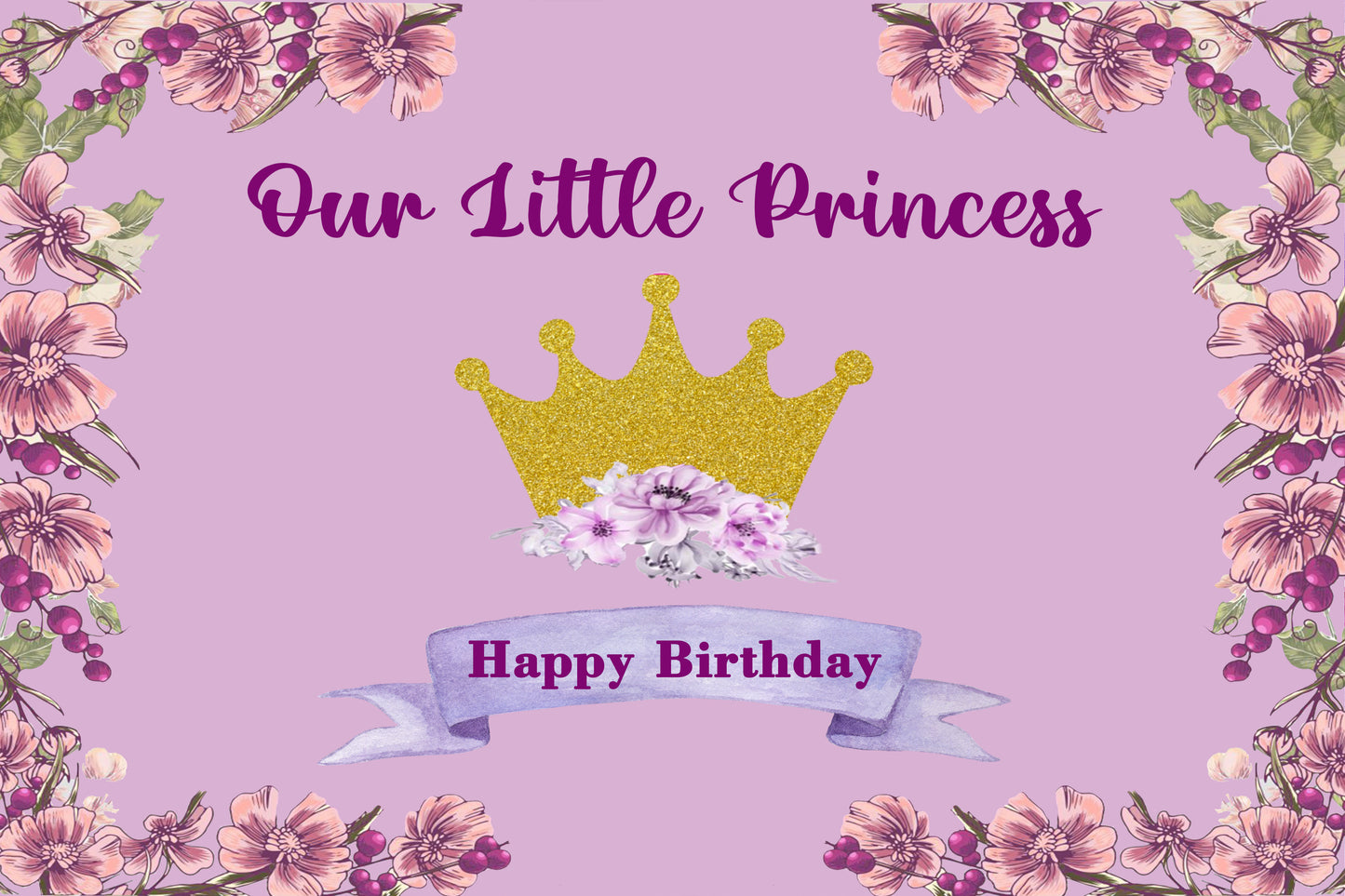 Princess Birthday Party Backdrop