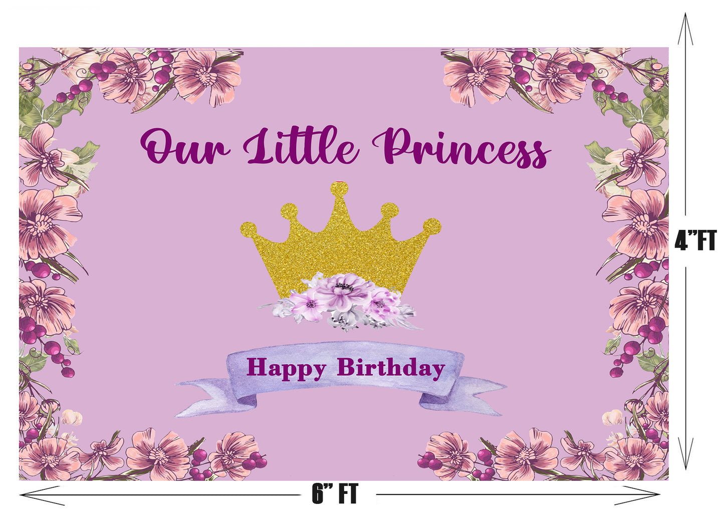 Princess Birthday Party Backdrop