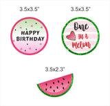 One In A Melon Theme Birthday Party Cupcake Toppers for Decoration 