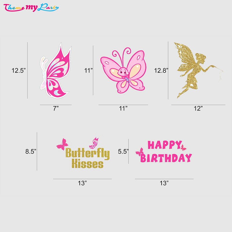 Butterflies & Fairies Theme Birthday Party Cutouts