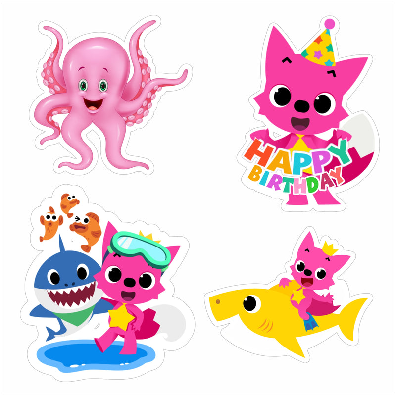 Baby Shark Theme Birthday Party Cutouts