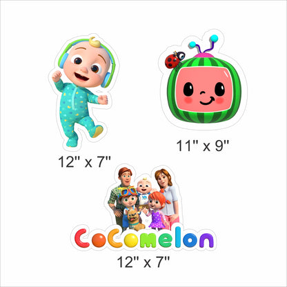 Cocomelon Theme Birthday Party Cutouts