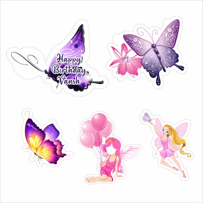 Butterflies & Fairies Theme Birthday Party Cutouts