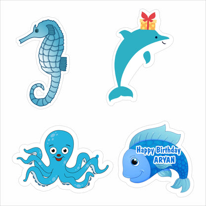 Baby Shark Theme Birthday Party Cutouts