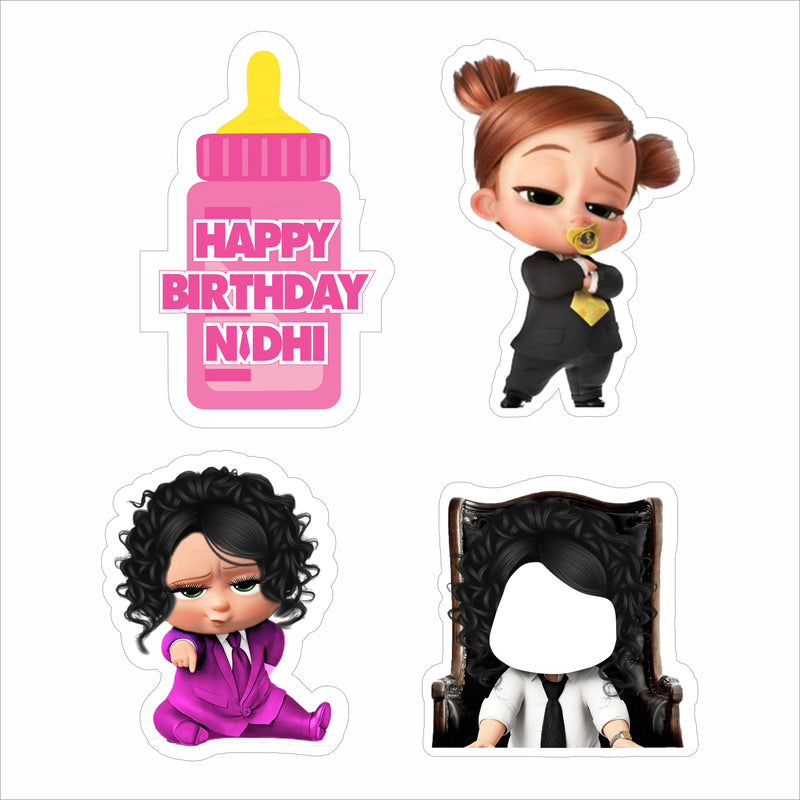 Boss Baby Girl Theme Birthday Party Cutouts 