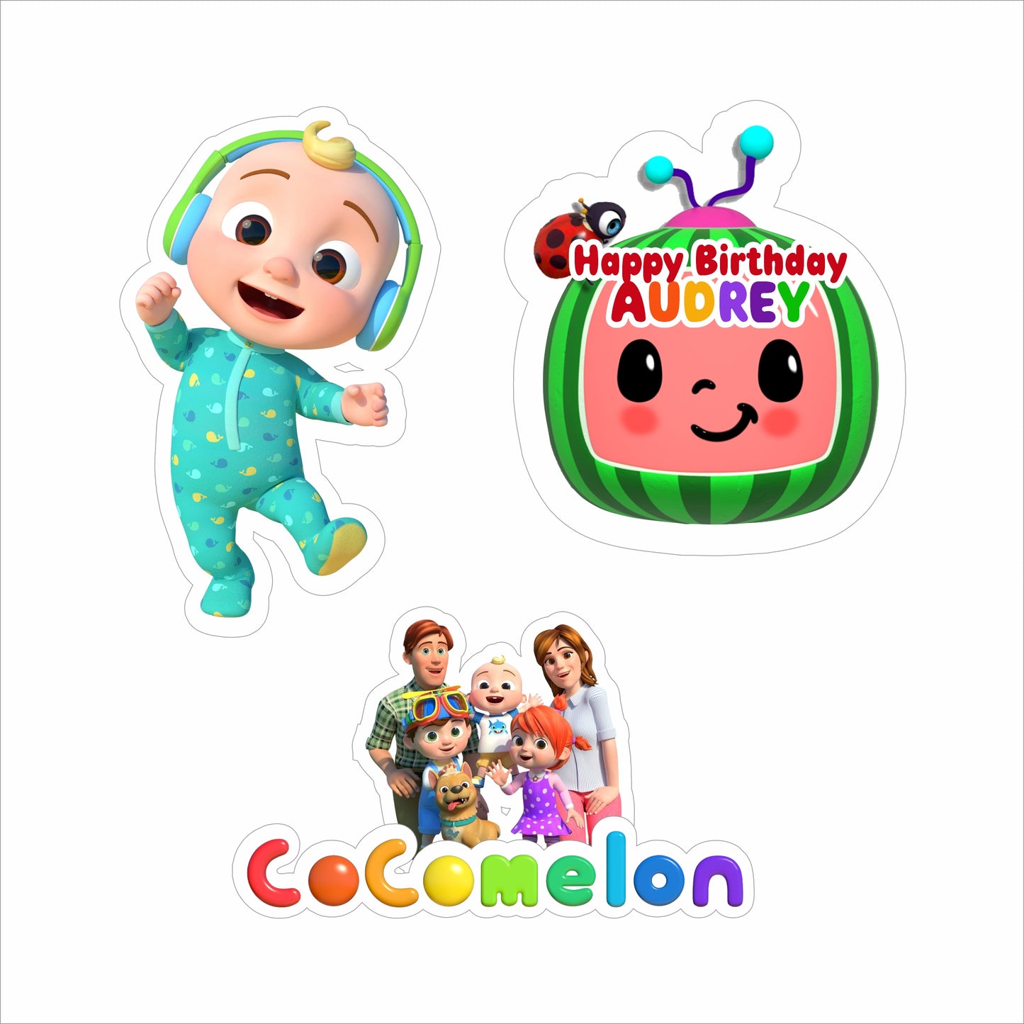 Cocomelon Theme Birthday Party Cutouts