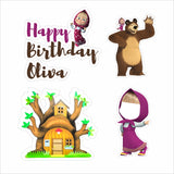 Masha and The Bear Theme Birthday Party Cutouts
