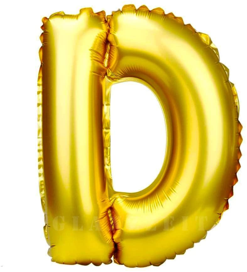 16 Inch Alphabet Letter Balloons Birthday Balloons Gold Foil Letter Ba ...
