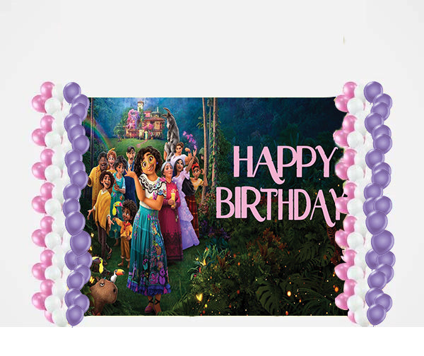 Encanto Theme Birthday Party Decoration kit with Backdrop & Balloons