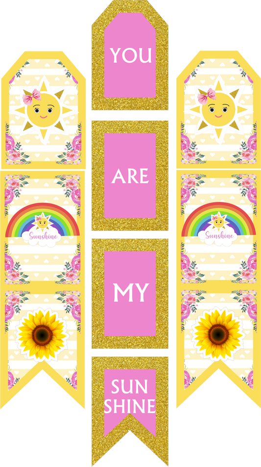 Sunshine Theme Birthday Party Paper Door Banner for Wall Decoration