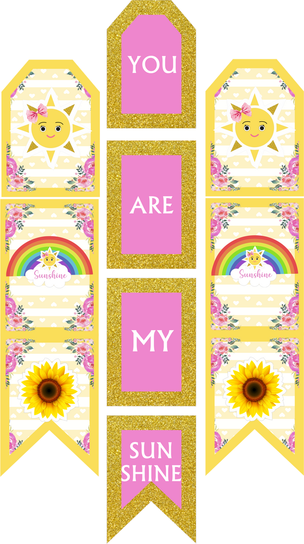 Sunshine Theme Birthday Party Paper Door Banner for Wall Decoration