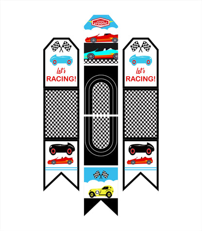 Cars Birthday Paper Door Banner for Wall Decoration
