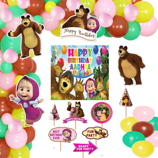 Masha and The Bear Theme Party Complete Set for Decoration