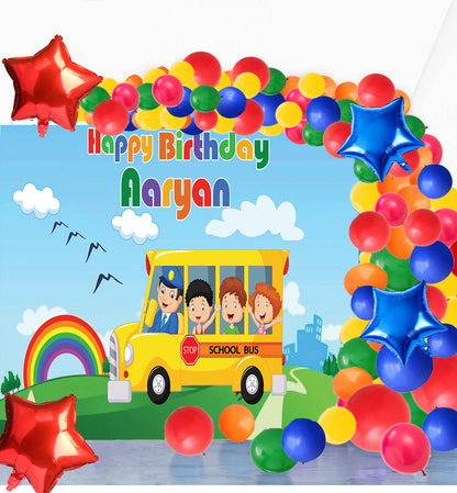 Wheels on the Bus Theme Party Complete Set for Decoration
