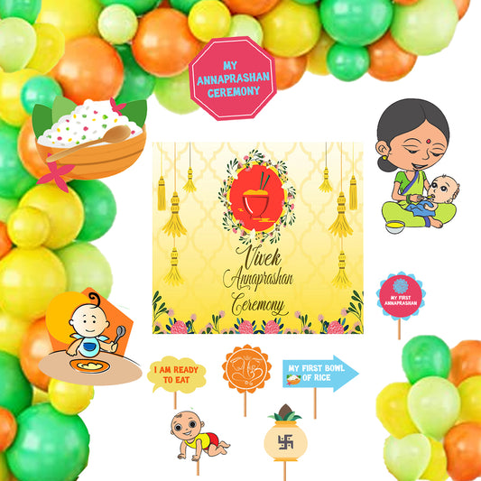 Annaprashan Ceremony Decoration Kit for Complete Set with Cut Outs and Props