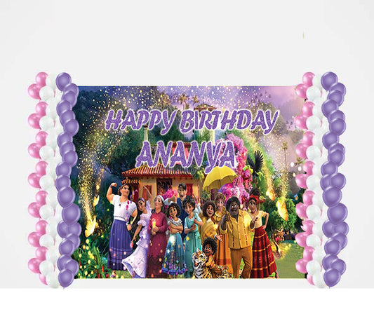 Encanto Theme Birthday Party Decoration kit with Backdrop & Balloons