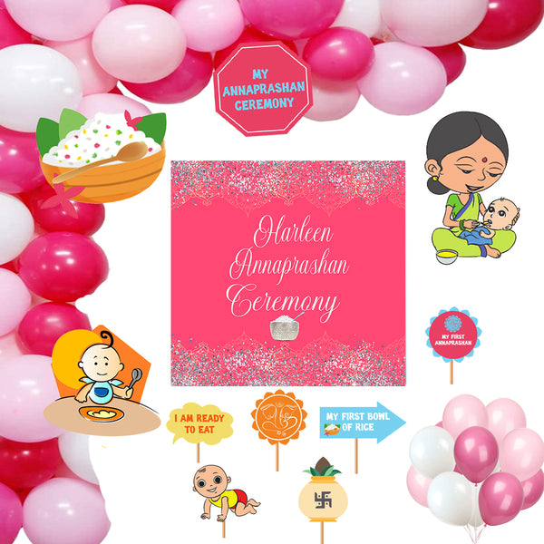 Annaprashan Ceremony Decoration Kit for Complete Set with Cut Outs and Props