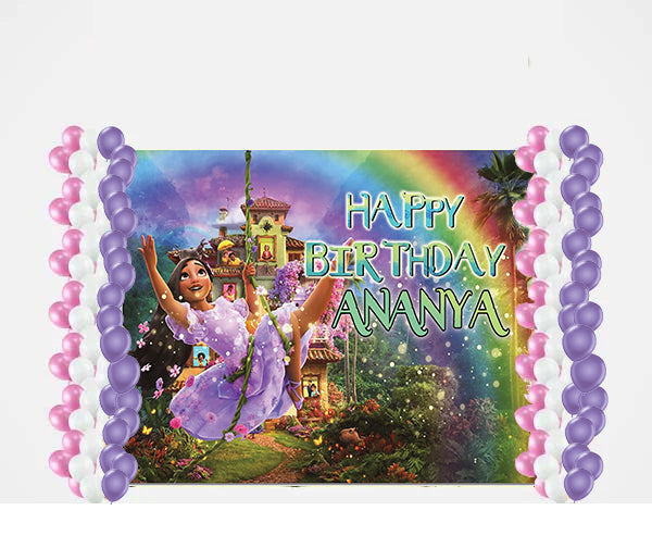 Encanto Theme Birthday Party Decoration kit with Backdrop & Balloons
