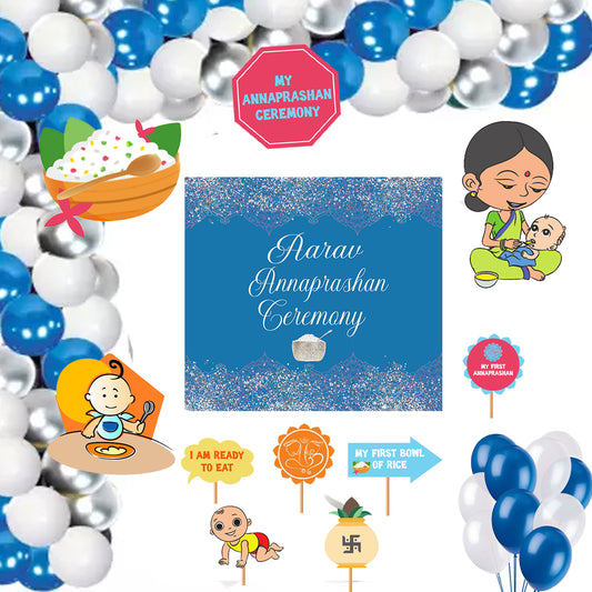 Annaprashan Ceremony Decoration Kit for Complete Set with Cut Outs and Props