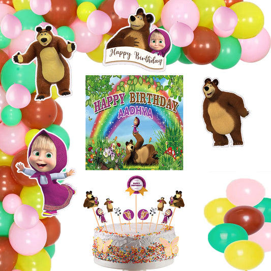 Masha and The Bear Theme Party Complete Set for Decoration
