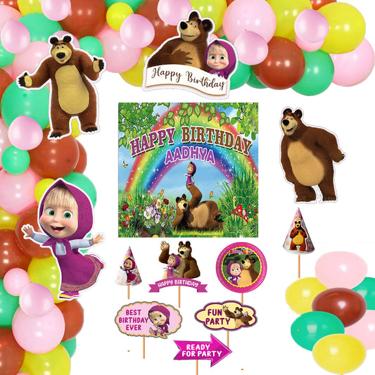 Masha and The Bear Theme Party Complete Set for Decoration