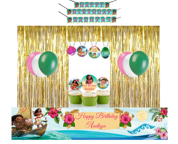 Moana Theme Birthday Party Decoration Kit