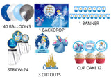 Cinderella Theme Birthday Party Combo Kit with Backdrop & Decorations