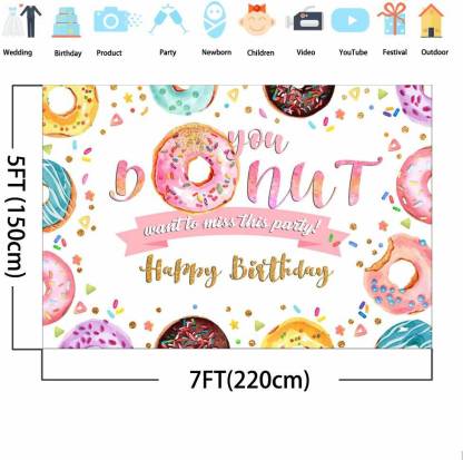 Two Sweet Theme Birthday Party Backdrop 