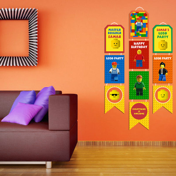 Buy Lego Birthday Party Decoration Paper Door Banner Party Supplies Thememyparty Theme My Party