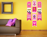 Super Girl Theme Birthday Paper Door Banner for Wall Decoration