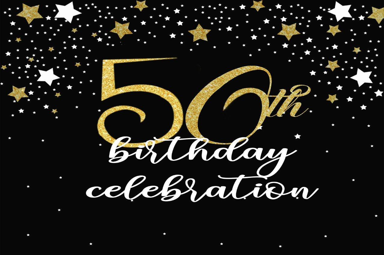 50th Birthday Party Backdrop 