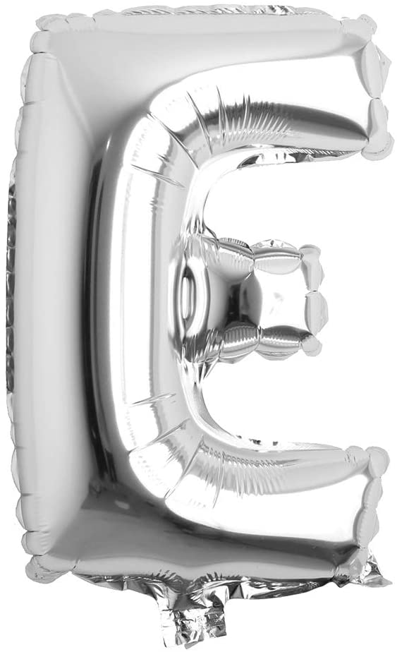 16 Inch E Alphabet Letter Balloons Birthday Balloons Silver Foil Letter Balloons Birthday Party Decorations Kids