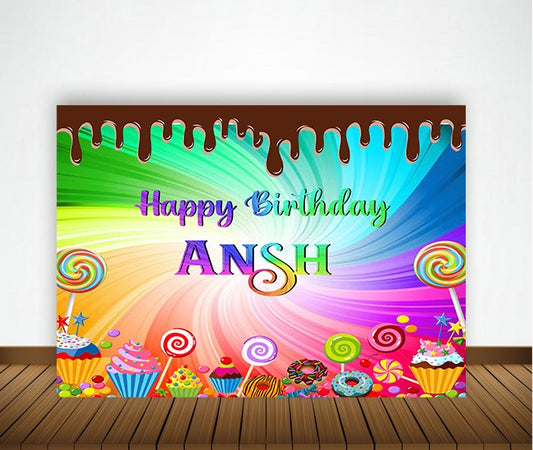 Candyland Theme Birthday Party Backdrop