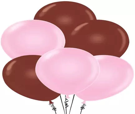 Pink And Brown Party Balloons-Birthday Parties & Baby Welcome